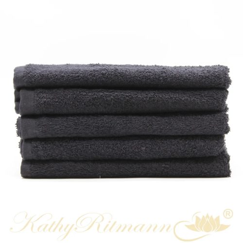 Fekete frottír törölköző, 70x140cm, 520g (KR50070140black)