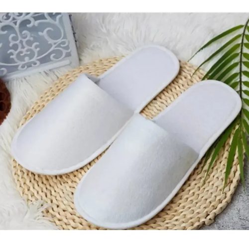 Zárt szállodai papucs, fehér, 30cm (KRNR2Zart)