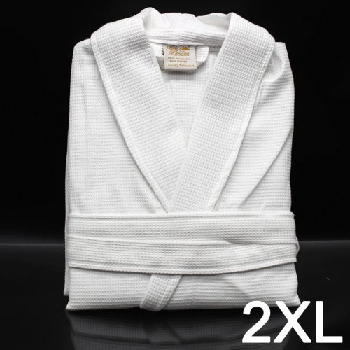 Waffel mintás köntös, fehér színű, 2XL, 250g (KRW4002XL)