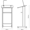   Burgess furniture, L:49cm, Width: 60cm, H: 115,5cm (LecternC8/1)