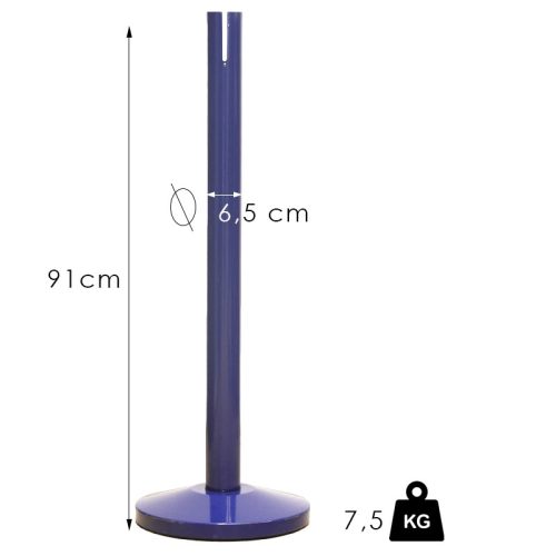 Colored retractable barrier (NO-blue)