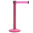 Normaler Absperrpfosten mit 2,4 m rosa Band (NO-pink)