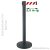 Kicsi fekete bérelhető kordonoszlop, 2,5m (NOFSZK2400PF)