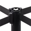 A standard black rope stanchion, 2.4 meters tall.