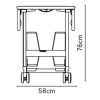   Burgess furniture, L: 100cm, H: 76cm, Width closed: 58cm, Width open: 100cm (RST1)