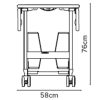   Burgess furniture, L: 91.5cm, H: 76cm, Width closed: 58cm, Width open: 91.5cm (RST2)