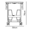 Burgess furniture, L: 91.5cm, H: 76cm, Width closed: 58cm, Width open: 100cm (RST3)