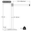 Stockable retractable barrier (SOK)