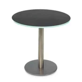   Burgess furniture, L: 76-106cm, Width: 76-106cm, H: 74cm, Base diam.: 55cm (TP8-3)