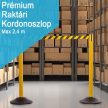 Munkavédelmi elhatároló kordonoszlop, 4.8m, szalag nélkül
