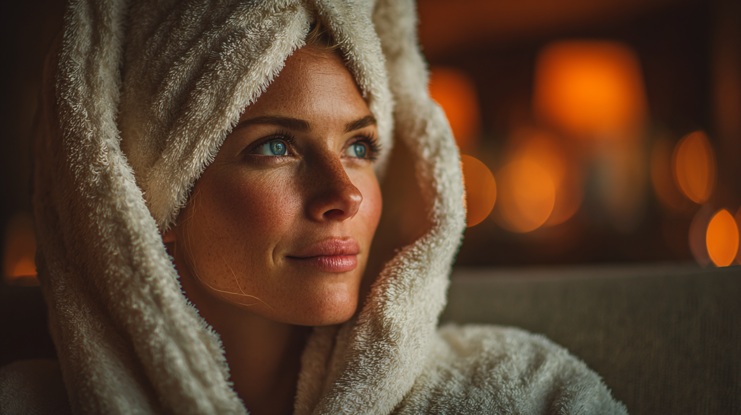 Puha meleg frottír köntös wellness használatra